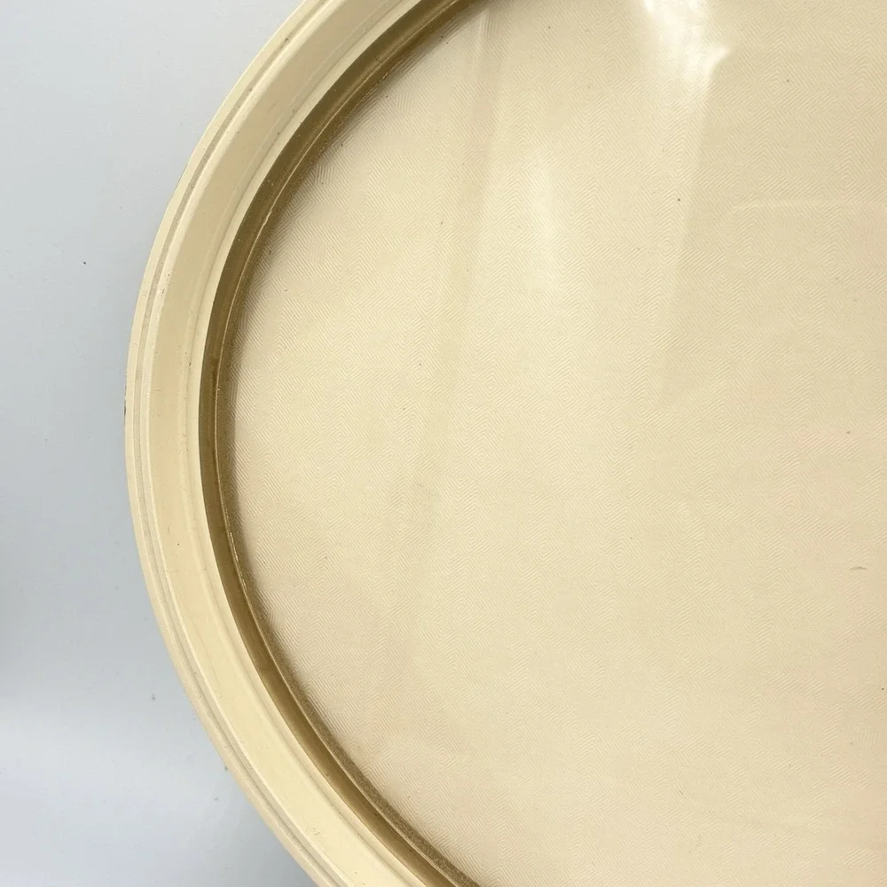 Vintage Oval Cream Gold Painted Wood Picture Frame & Glass 15x10